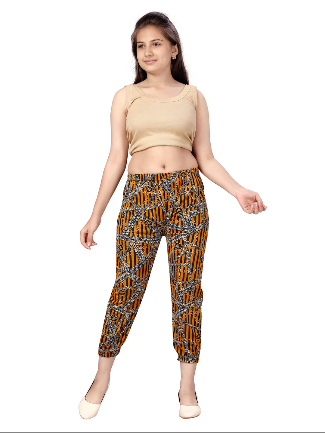     			Aarika Pack of 1 Girls Cotton Pants ( Yellow )