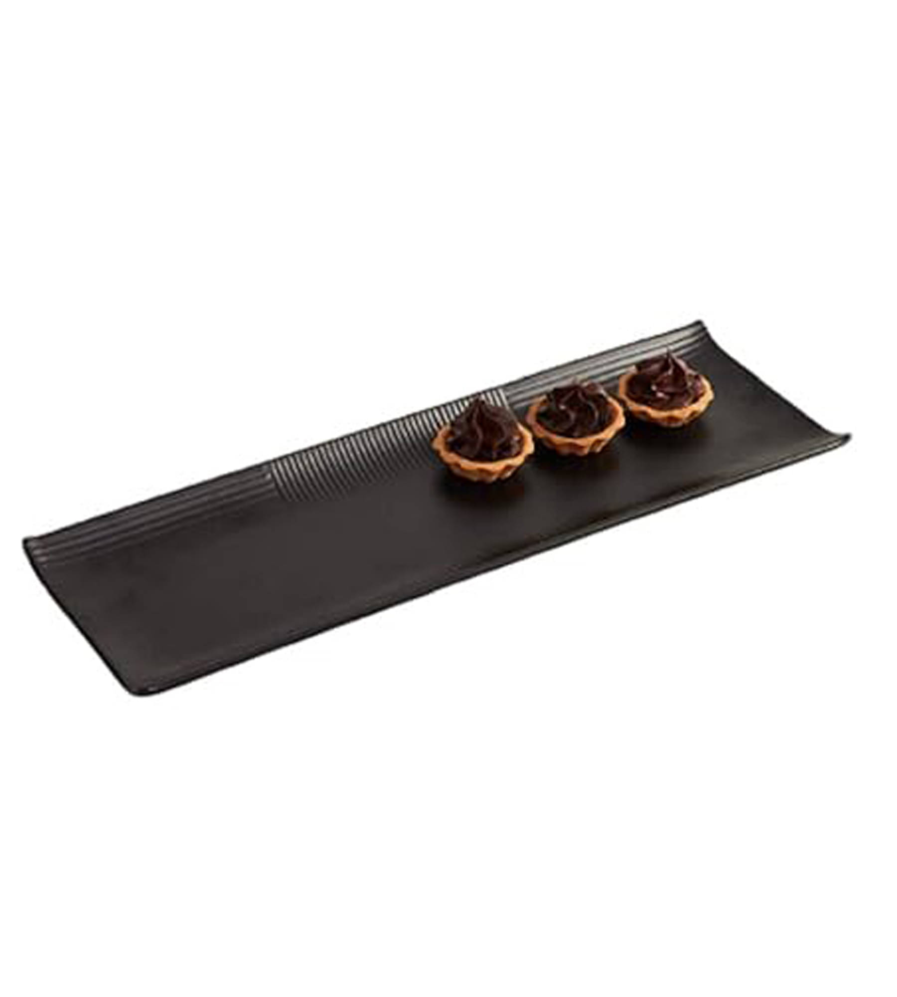     			Generic Plain Melamine Serving Tray 500 ml Black ( Set of 1 )