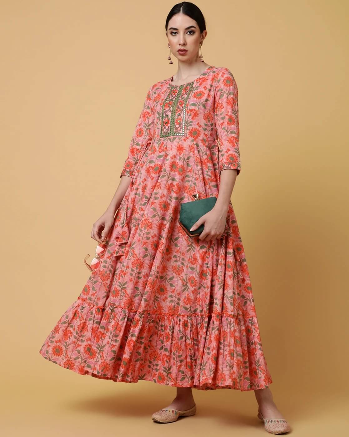 Gulmohar Jaipur Women Viscose Rayon Printed Flared Kurti ( Multicolor ) Gulmohar Jaipur Women Viscose Rayon Printed Flared Kurti ( Multicolor )