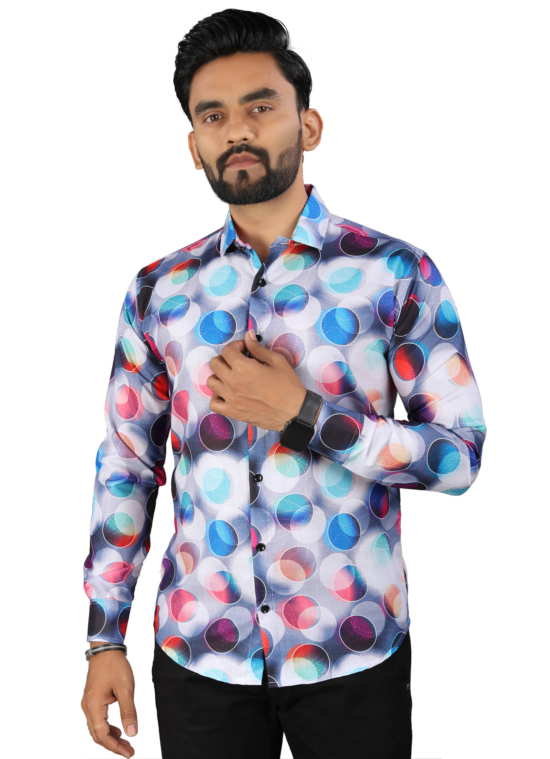 LAXBON 100% Cotton Regular Fit Printed Full Sleeves Men's Casual Shirt - Multicolor ( Pack of 1 )     			LAXBON 100% Cotton Regular Fit Printed Full Sleeves Men's Casual Shirt - Multicolor ( Pack of 1 )