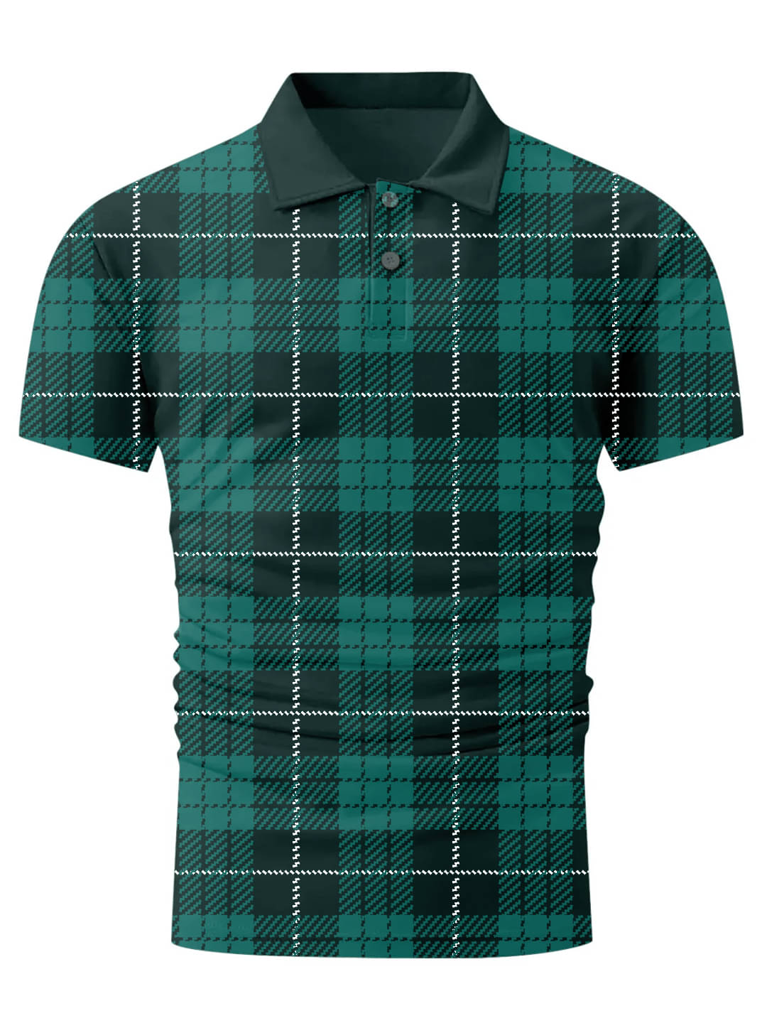Merriment Men Cotton Blend Regular Fit Printed Polo T Shirt ( Dark Green )     			Merriment Men Cotton Blend Regular Fit Printed Polo T Shirt ( Dark Green )