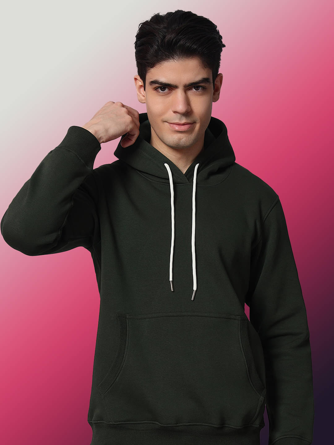 OBAAN Fleece Hooded Men's Sweatshirt - Green ( Pack of 1 ) OBAAN Fleece Hooded Men's Sweatshirt - Green ( Pack of 1 )
