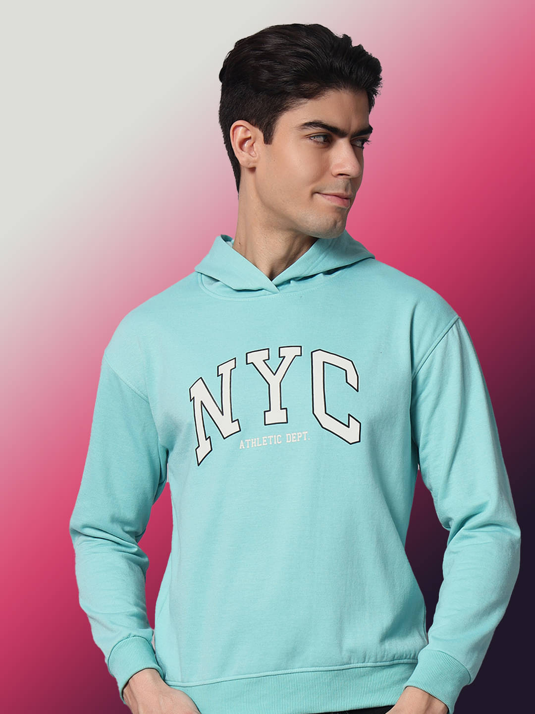 OBAAN Fleece Hooded Men's Sweatshirt - Turquoise ( Pack of 1 ) OBAAN Fleece Hooded Men's Sweatshirt - Turquoise ( Pack of 1 )
