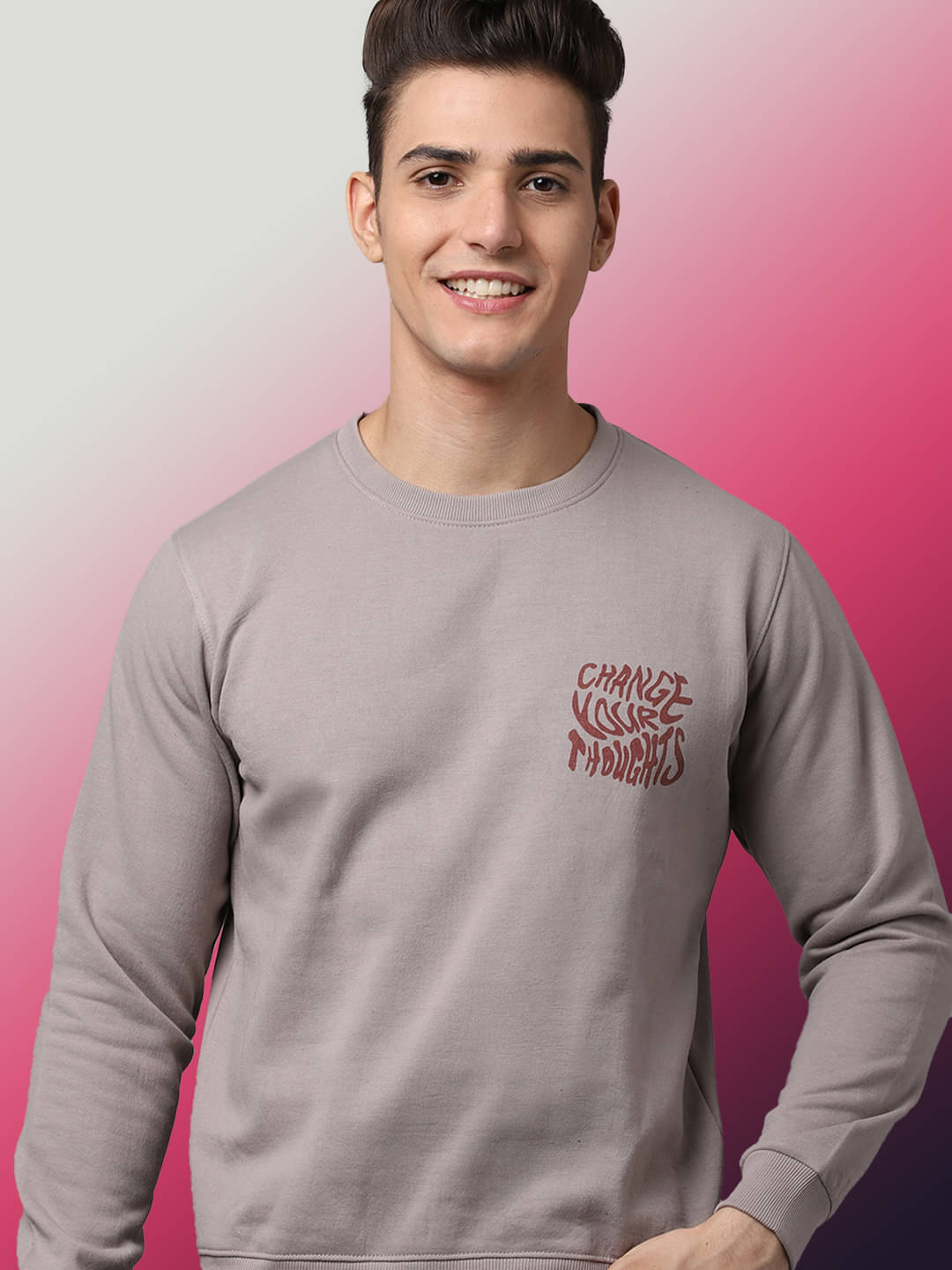 OBAAN Fleece Round Neck Men's Sweatshirt - Grey ( Pack of 1 )     			OBAAN Fleece Round Neck Men's Sweatshirt - Grey ( Pack of 1 )