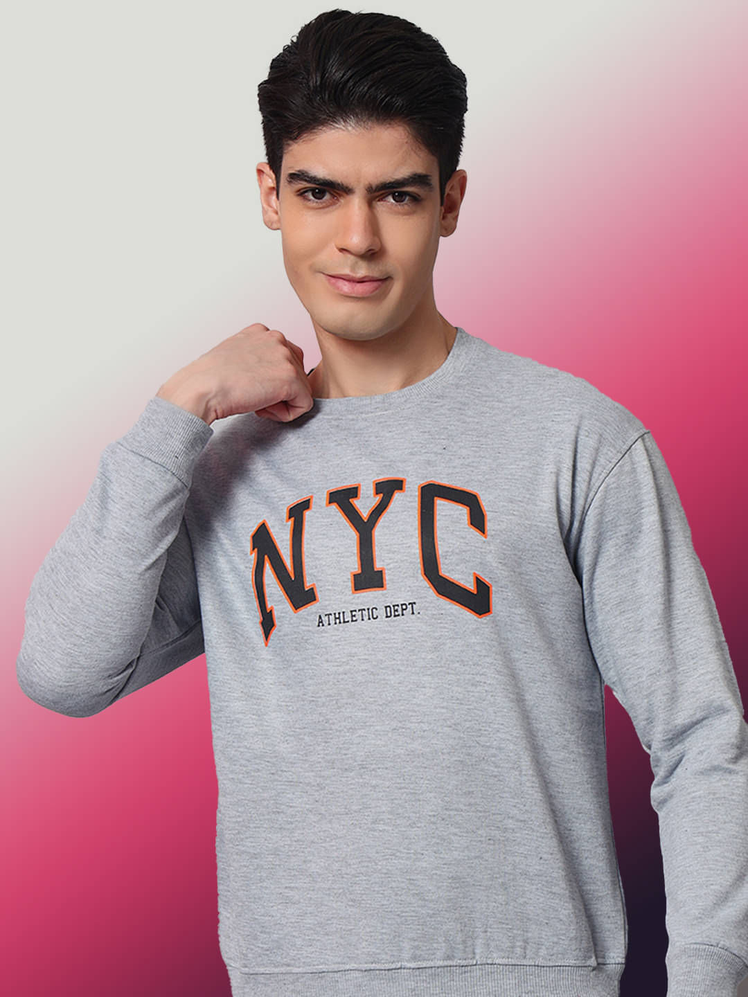 OBAAN Fleece Round Neck Men's Sweatshirt - Grey ( Pack of 1 ) OBAAN Fleece Round Neck Men's Sweatshirt - Grey ( Pack of 1 )