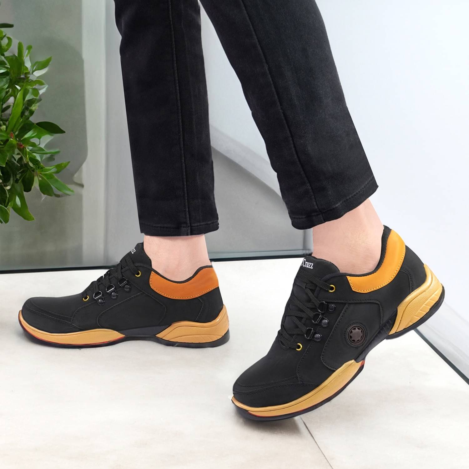     			Royal Cruzz Casual Shoes's For Men's Black Men's Trekking Shoes