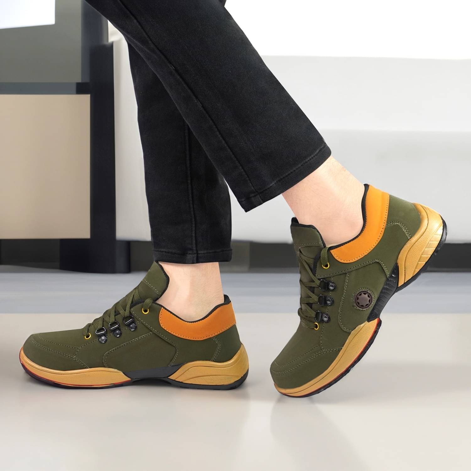     			Royal Cruzz Casual Shoes's For Men's Olive Men's Trekking Shoes