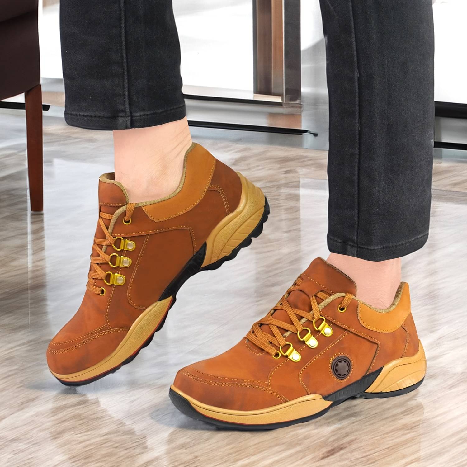 Royal Cruzz Casual Shoes's For Men's Tan Men's Trekking Shoes Royal Cruzz Casual Shoes's For Men's Tan Men's Trekking Shoes