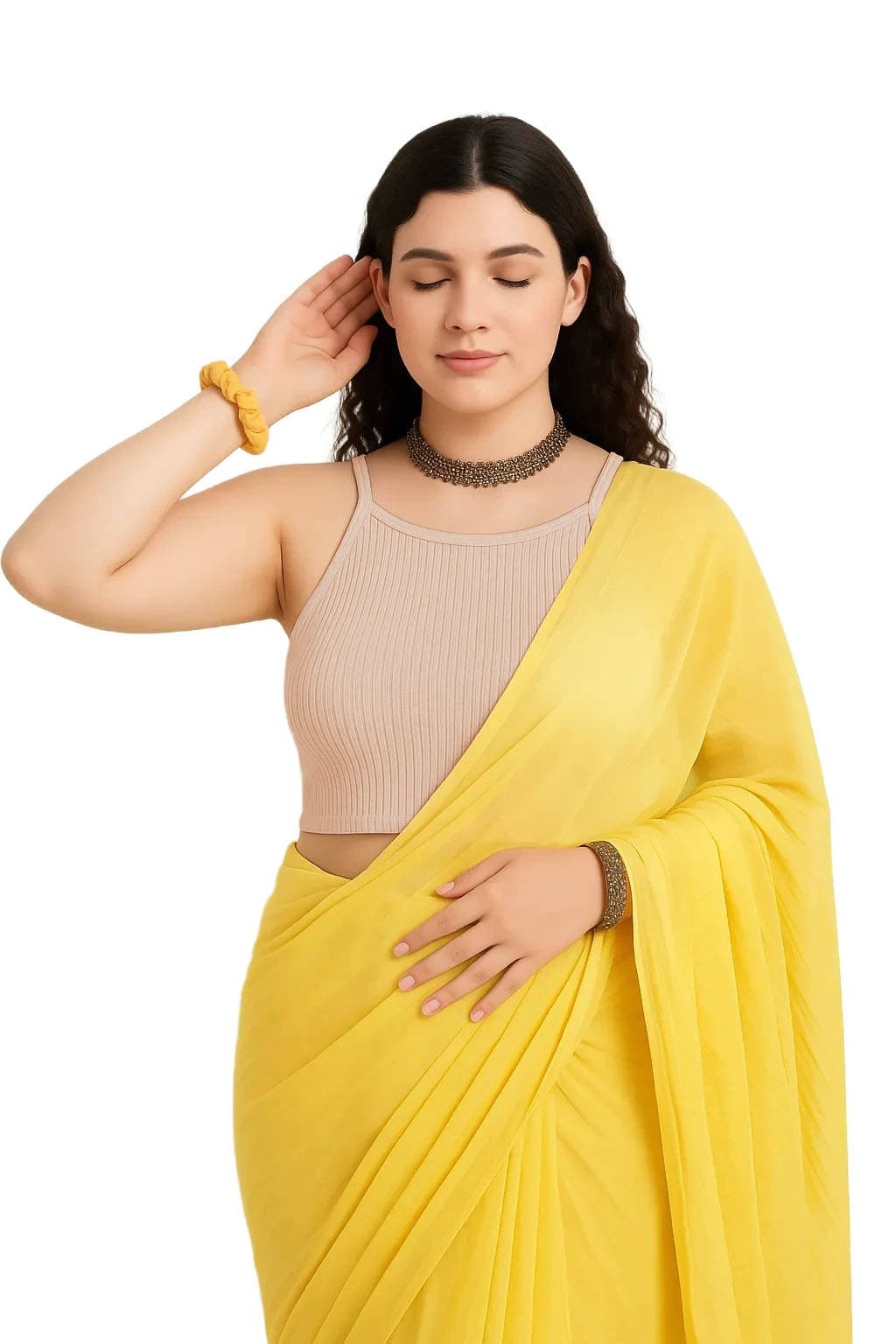 SOHOT Beige Readymade without Pad Cotton Women's Blouse ( Pack of 1 ) SOHOT Beige Readymade without Pad Cotton Women's Blouse ( Pack of 1 )