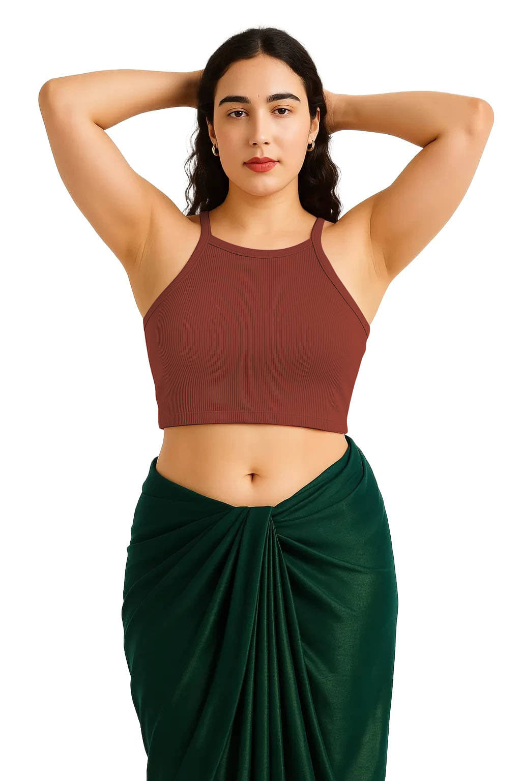 SOHOT Brown Readymade without Pad Cotton Women's Blouse ( Pack of 1 ) SOHOT Brown Readymade without Pad Cotton Women's Blouse ( Pack of 1 )