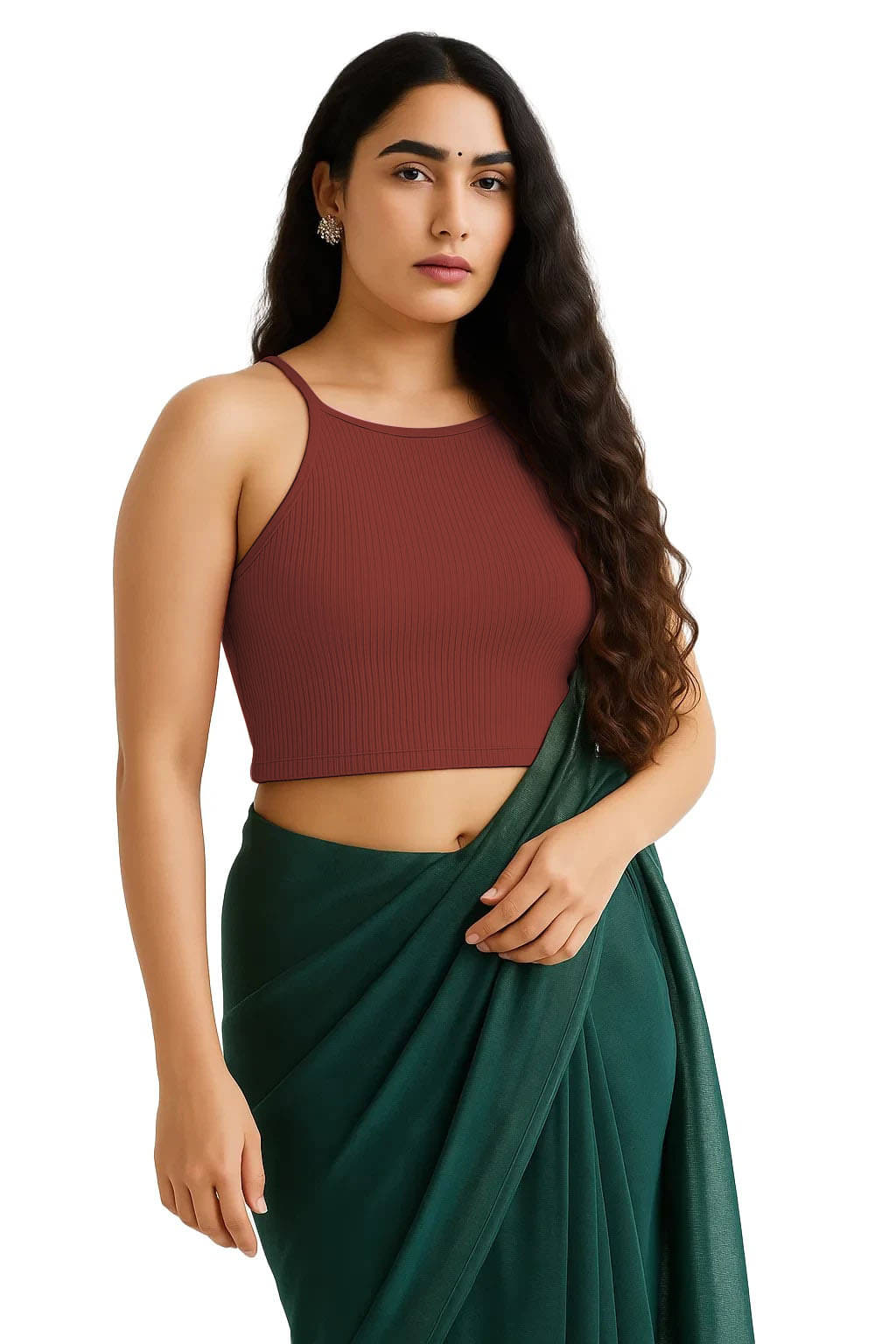 SOHOT Brown Readymade without Pad Cotton Women's Blouse ( Pack of 1 ) SOHOT Brown Readymade without Pad Cotton Women's Blouse ( Pack of 1 )