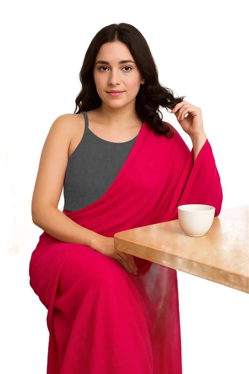     			SOHOT Charcoal Readymade without Pad Cotton Women's Blouse ( Pack of 1 )