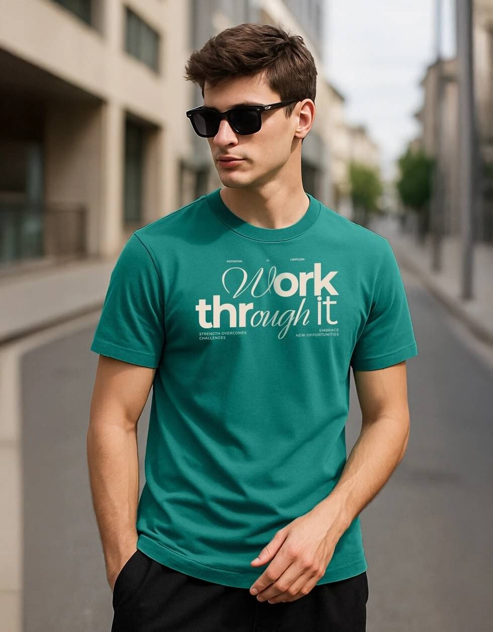 STYLENSE Men Cotton Blend Regular Fit Printed T-Shirt ( Dark Green ) STYLENSE Men Cotton Blend Regular Fit Printed T-Shirt ( Dark Green )
