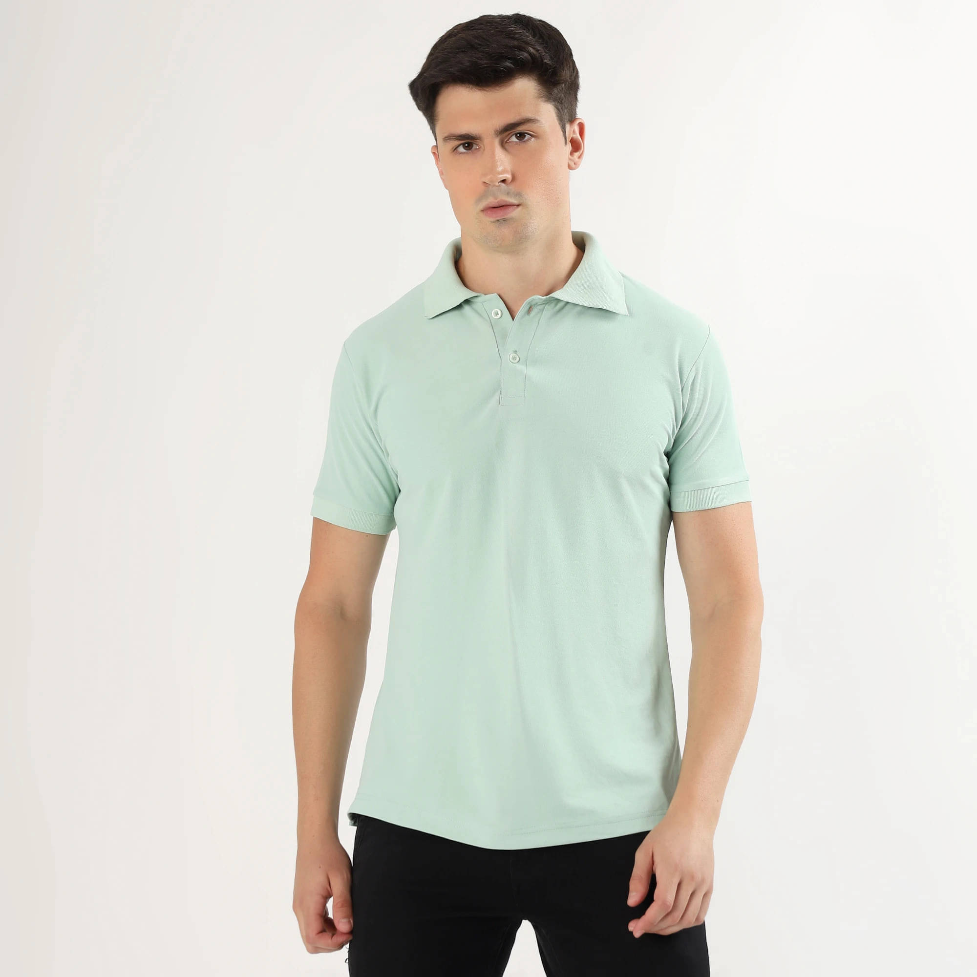 SYS TEXTILE Men Cotton Blend Regular Fit Solid Polo T Shirt ( Lime Green ) SYS TEXTILE Men Cotton Blend Regular Fit Solid Polo T Shirt ( Lime Green )