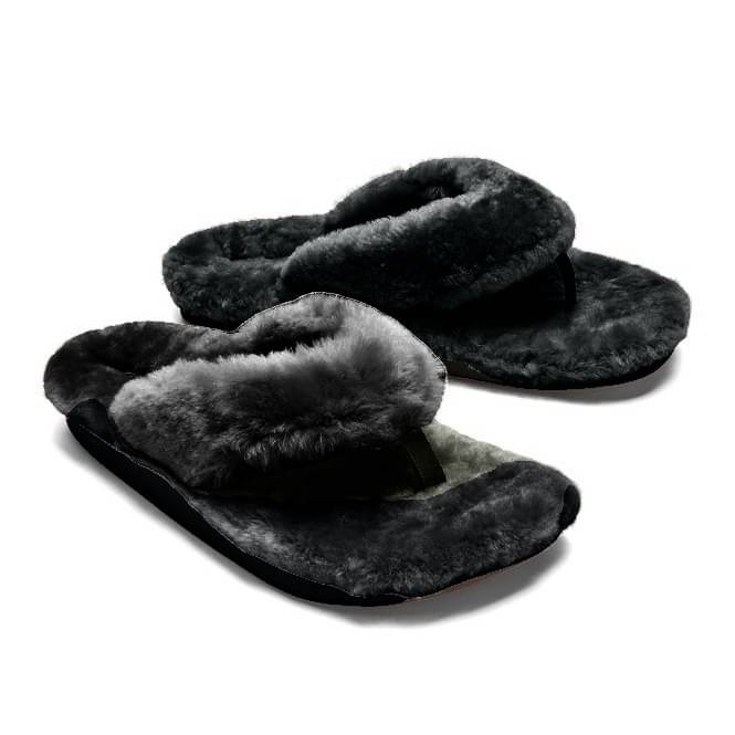     			Shoemusq Black Women's Thong Flip Flop
