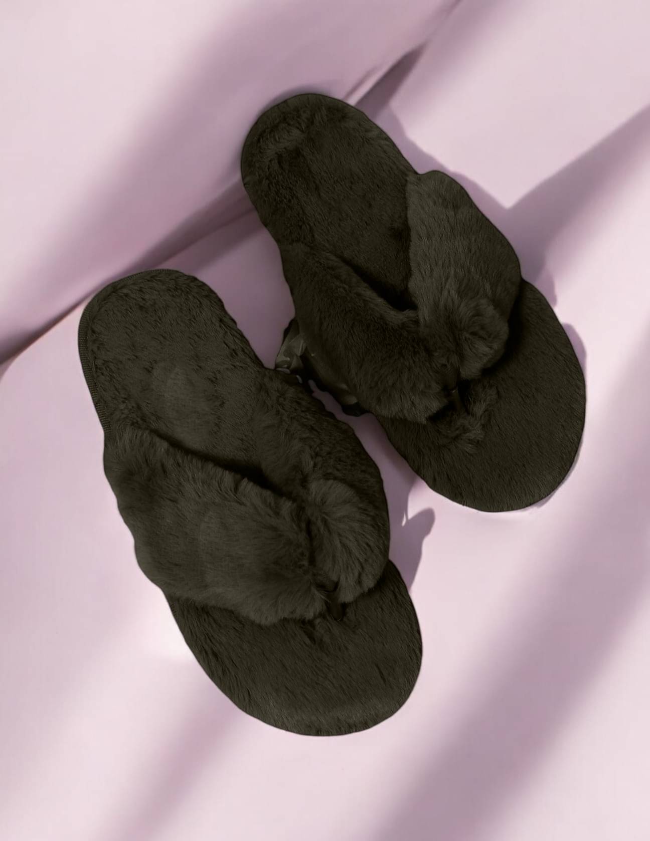    			Shoemusq Black Women's Thong Flip Flop