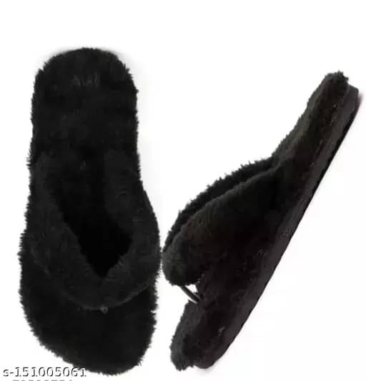     			Shoemusq Black Women's Thong Flip Flop