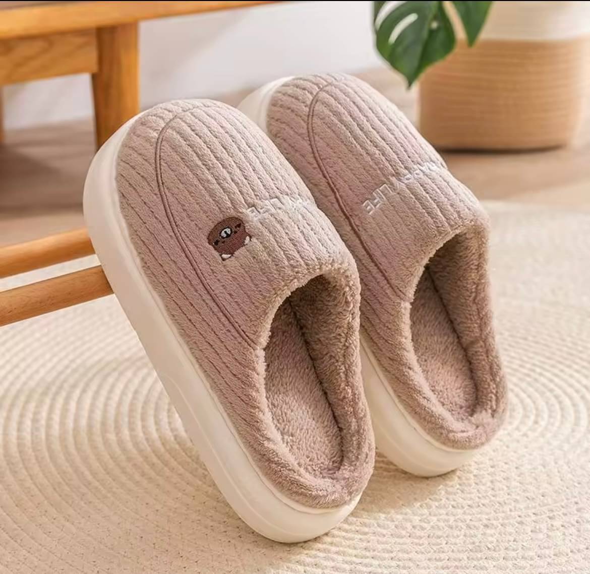     			Shoemusq Brown Women's Flip Flop