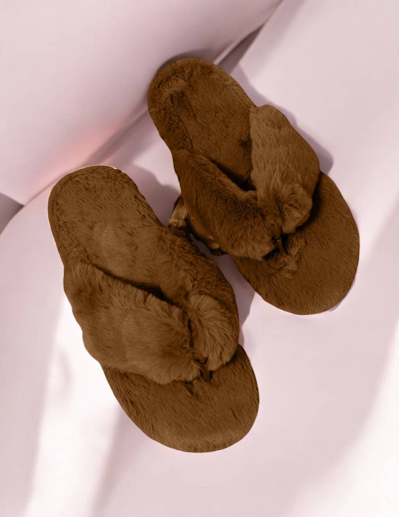     			Shoemusq Brown Women's Thong Flip Flop