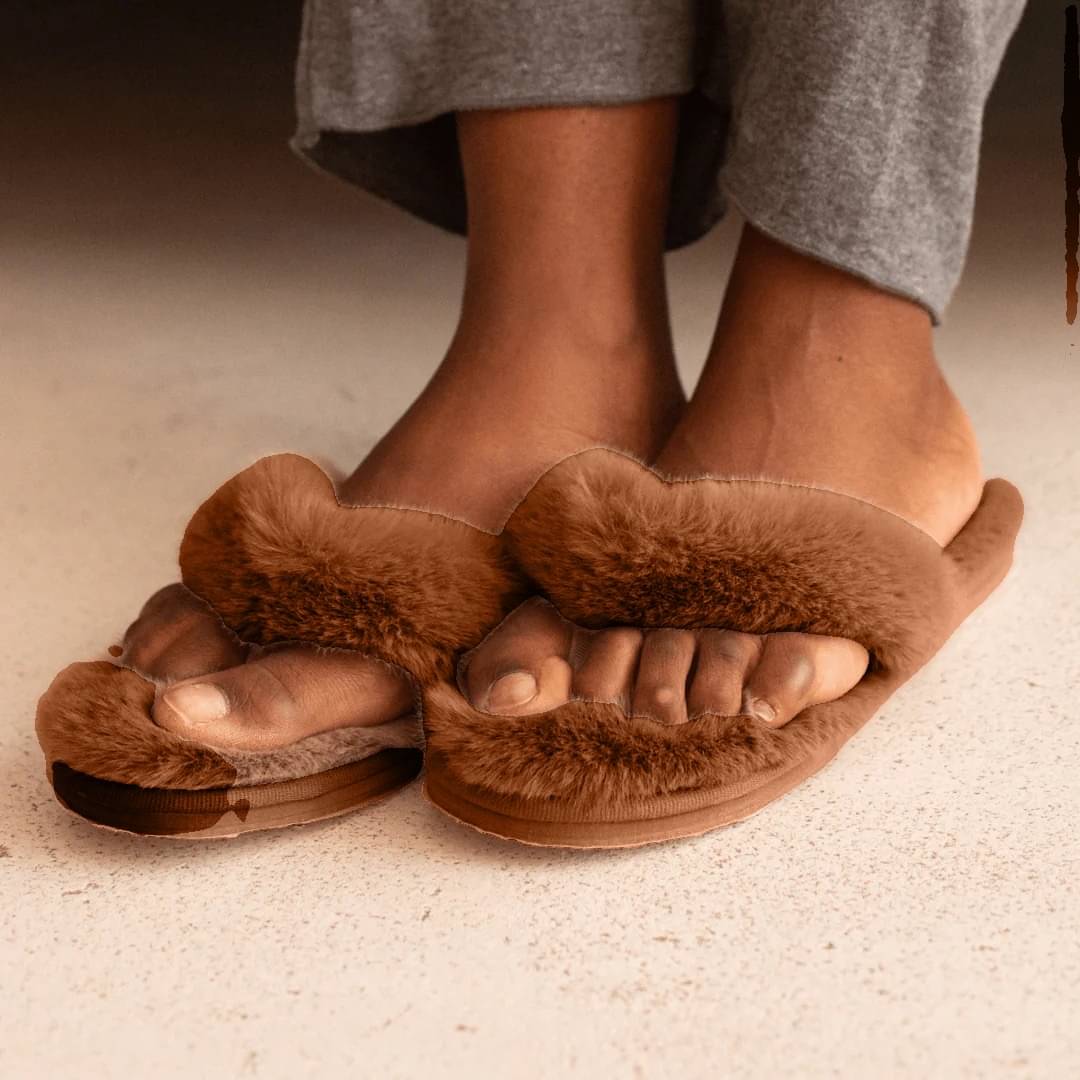     			Shoemusq Brown Women's Thong Flip Flop
