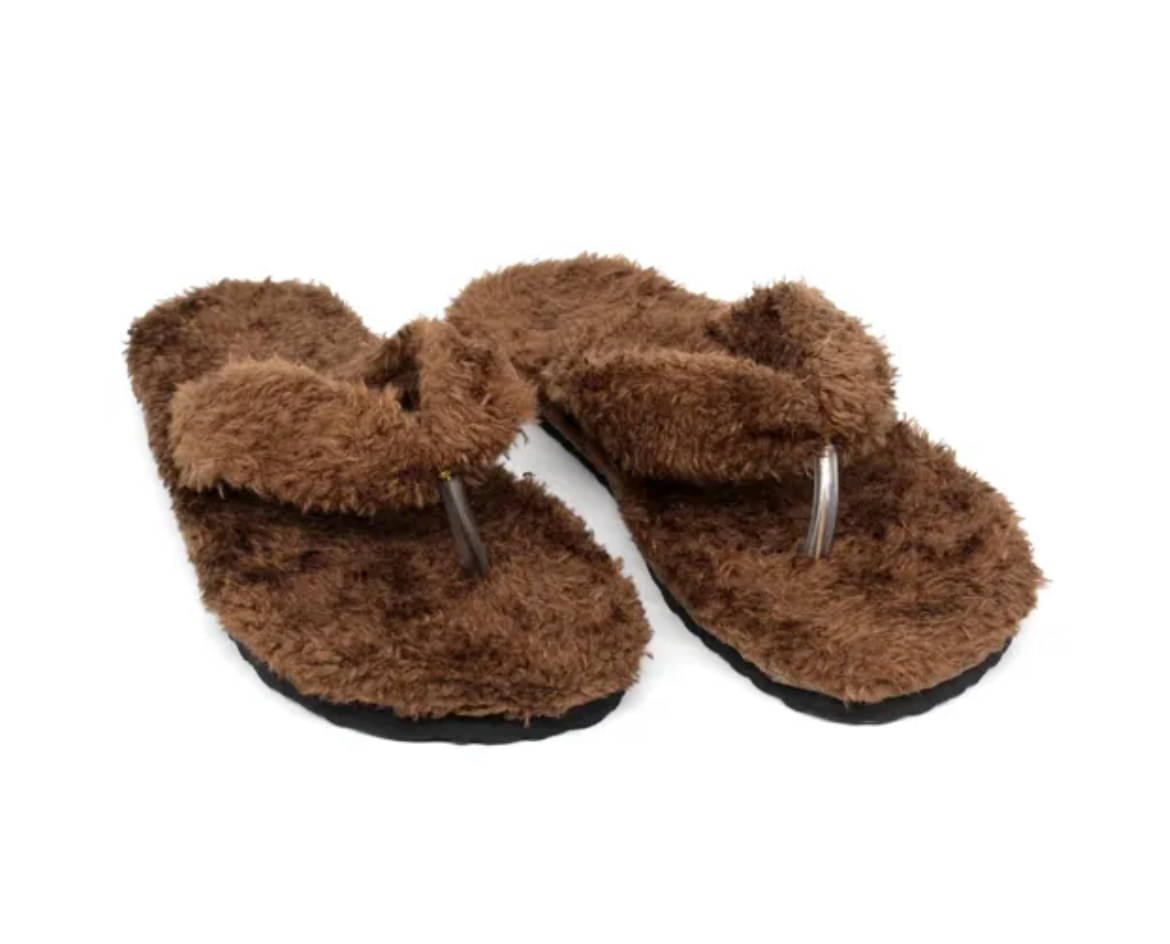     			Shoemusq Brown Women's Thong Flip Flop