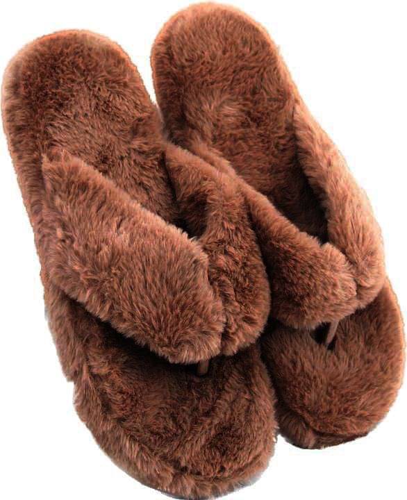     			Shoemusq Brown Women's Thong Flip Flop