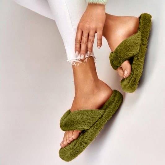     			Shoemusq Green Women's Thong Flip Flop