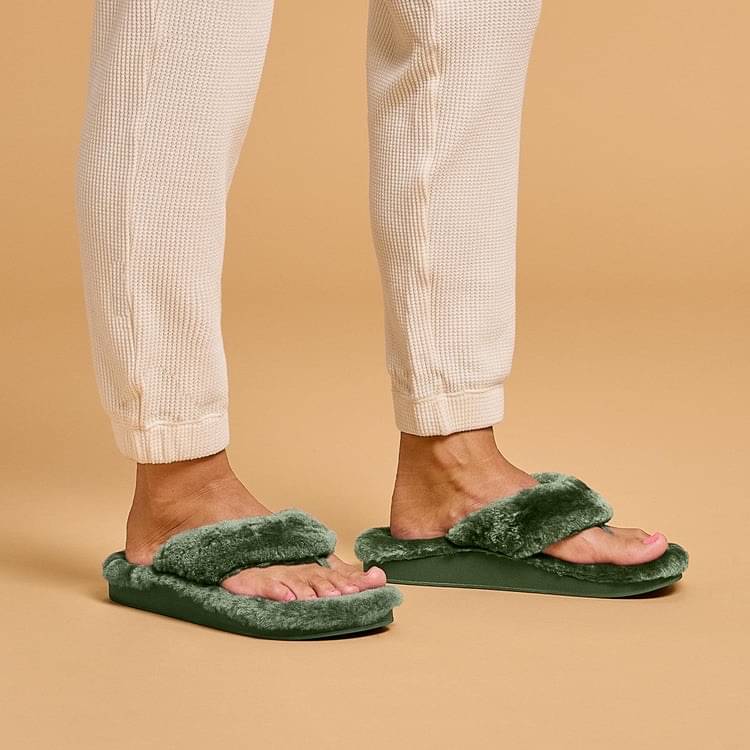     			Shoemusq Green Women's Thong Flip Flop