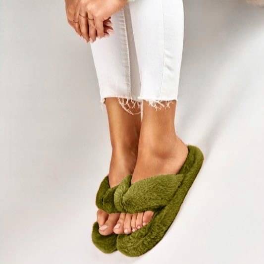     			Shoemusq Green Women's Thong Flip Flop