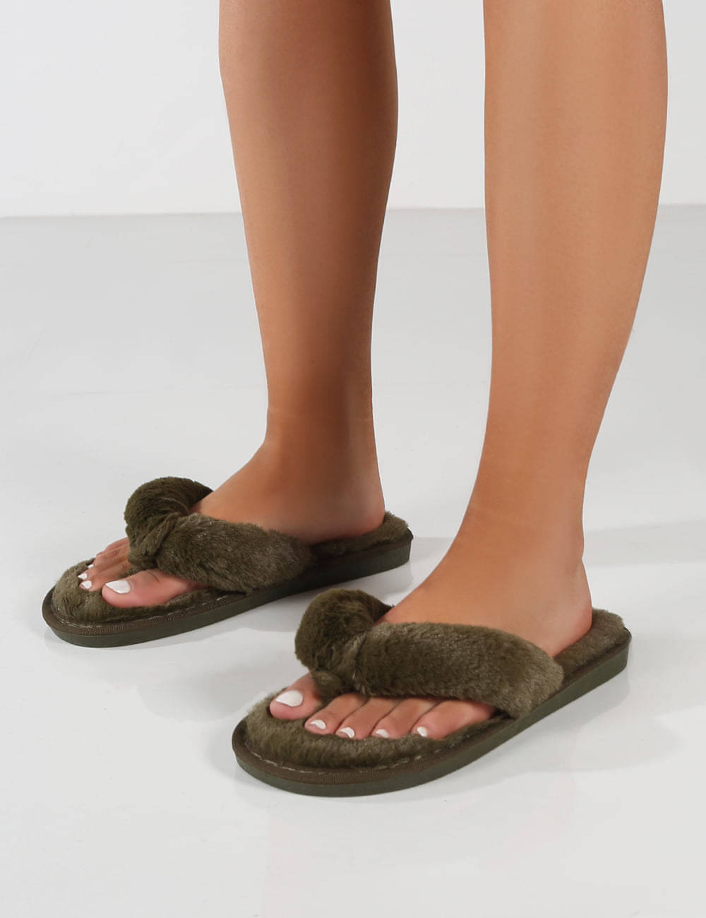     			Shoemusq Green Women's Thong Flip Flop