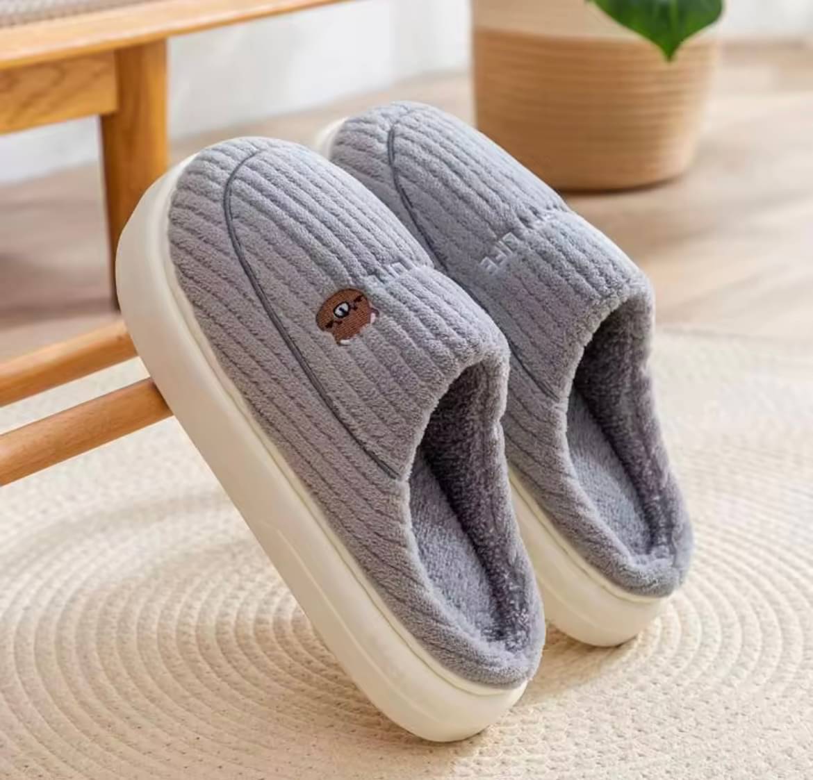     			Shoemusq Grey Women's Flip Flop