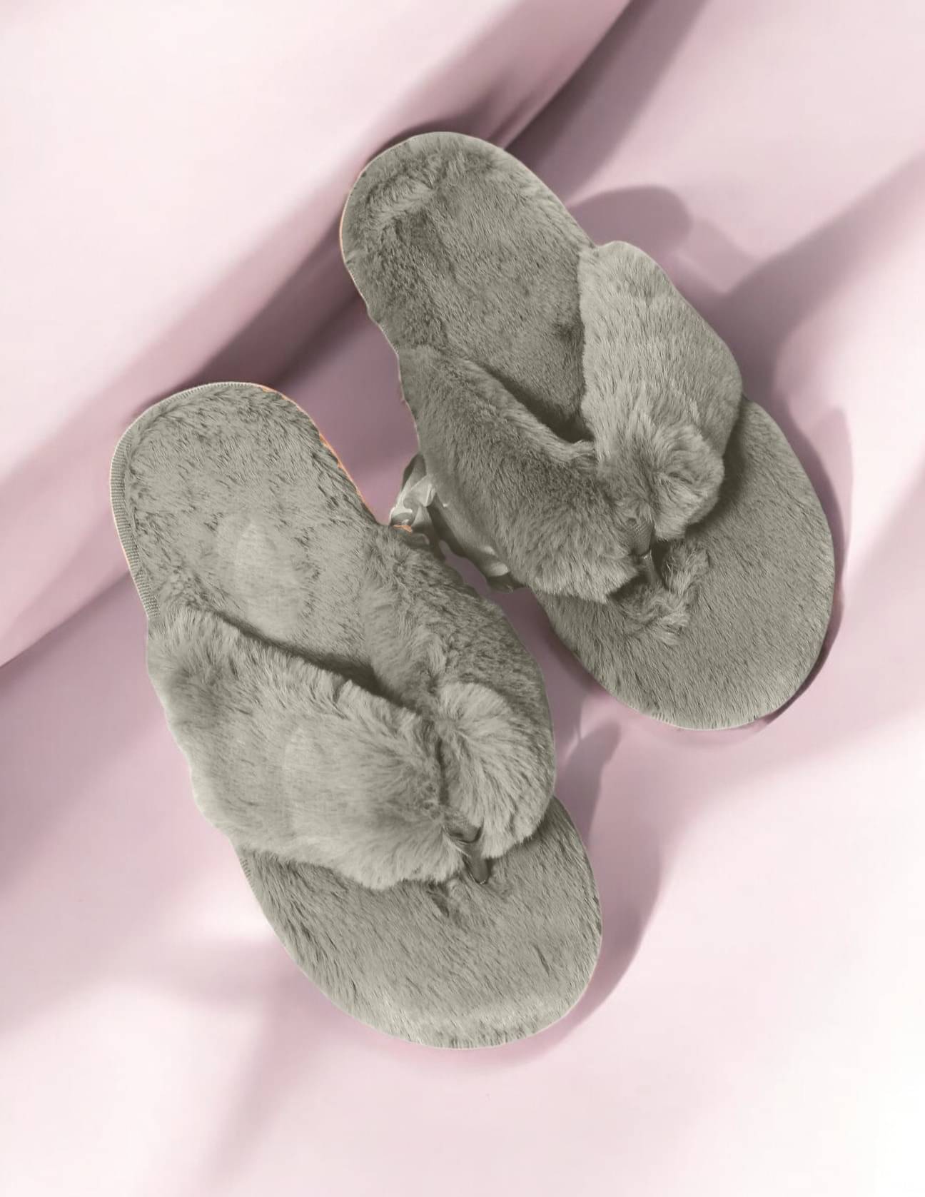     			Shoemusq Grey Women's Thong Flip Flop