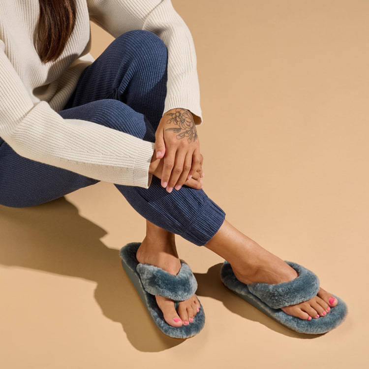     			Shoemusq Grey Women's Thong Flip Flop