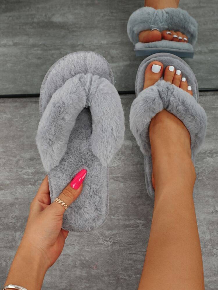    			Shoemusq Grey Women's Thong Flip Flop