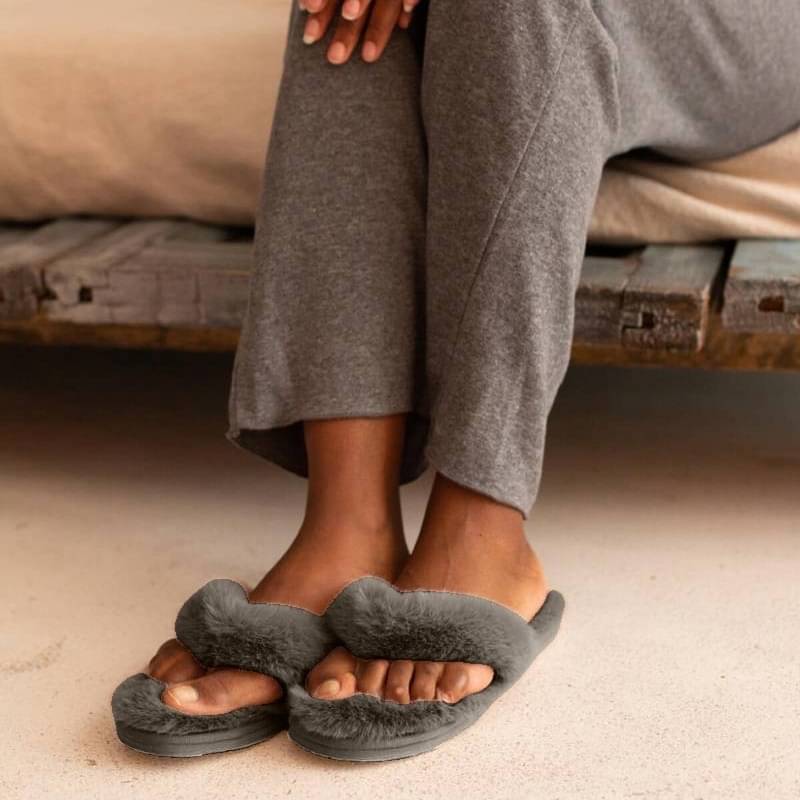     			Shoemusq Grey Women's Thong Flip Flop