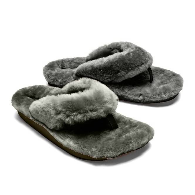     			Shoemusq Grey Women's Thong Flip Flop