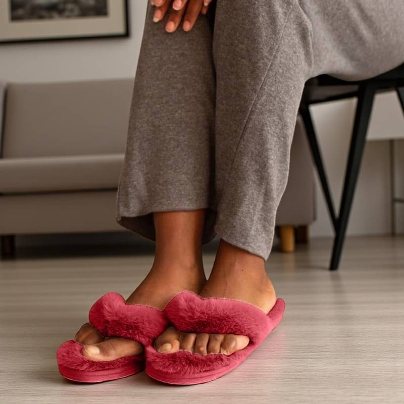     			Shoemusq Maroon Women's Thong Flip Flop