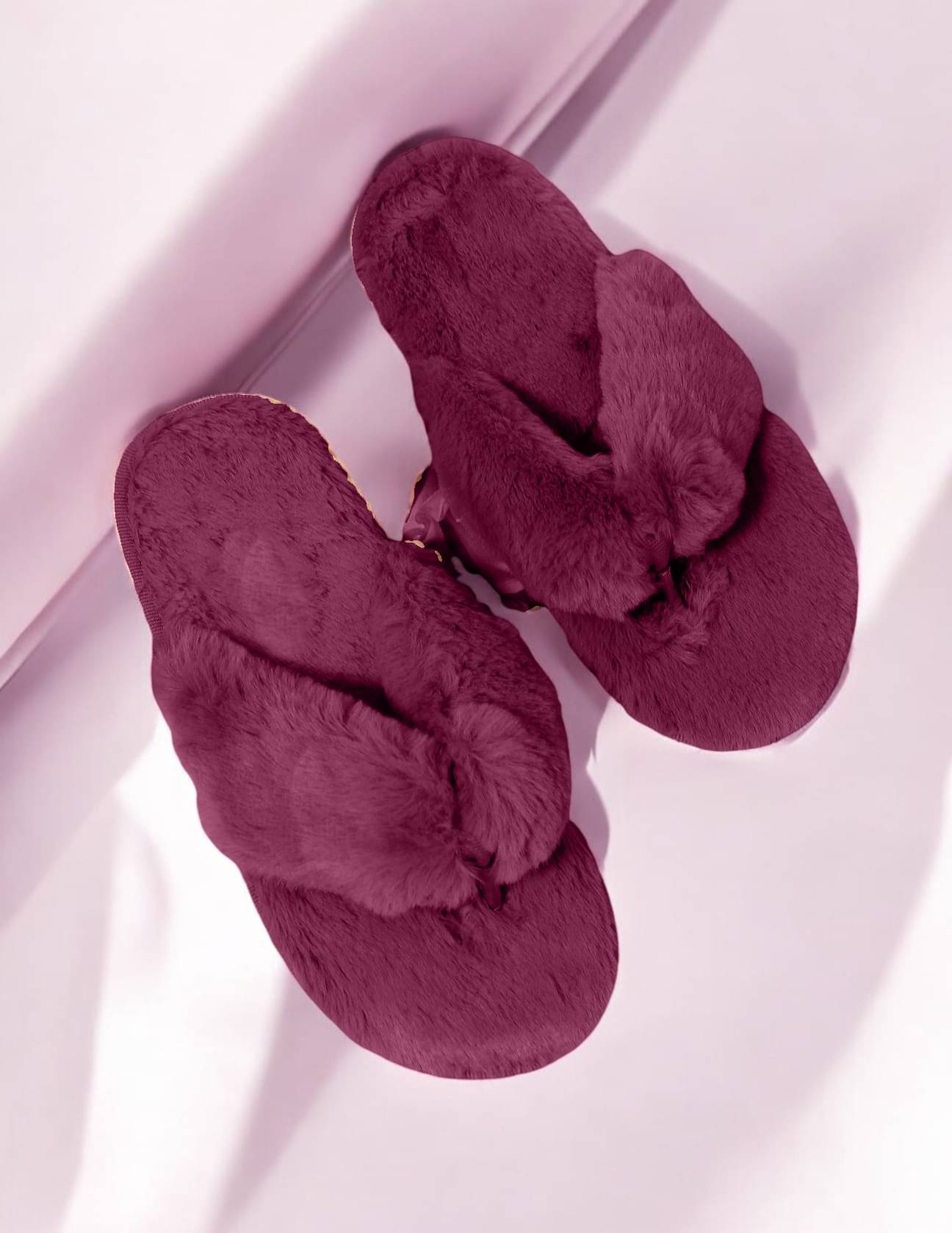     			Shoemusq Maroon Women's Thong Flip Flop