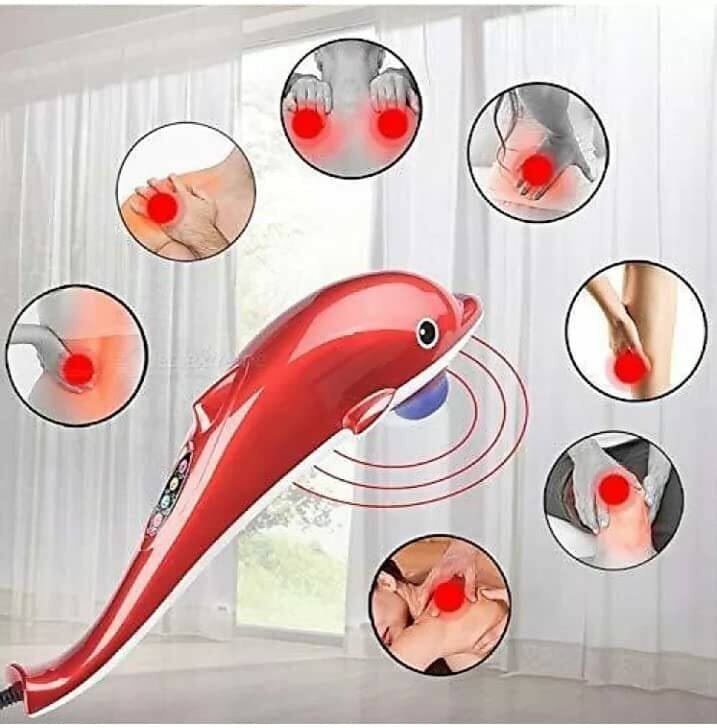 xwipe Dolphin Handheld Massager with Vibration, Magnetic, Far Infrared Therapy to Aid in Pain and Stress Relief | Five Finger Head for Shoulder, Back, Foot, Arm Full Body Massage (Multicolor) xwipe Dolphin Handheld Massager with Vibration, Magnetic, Far Infrared Therapy to Aid in Pain and Stress Relief | Five Finger Head for Shoulder, Back, Foot, Arm Full Body Massage (Multicolor)