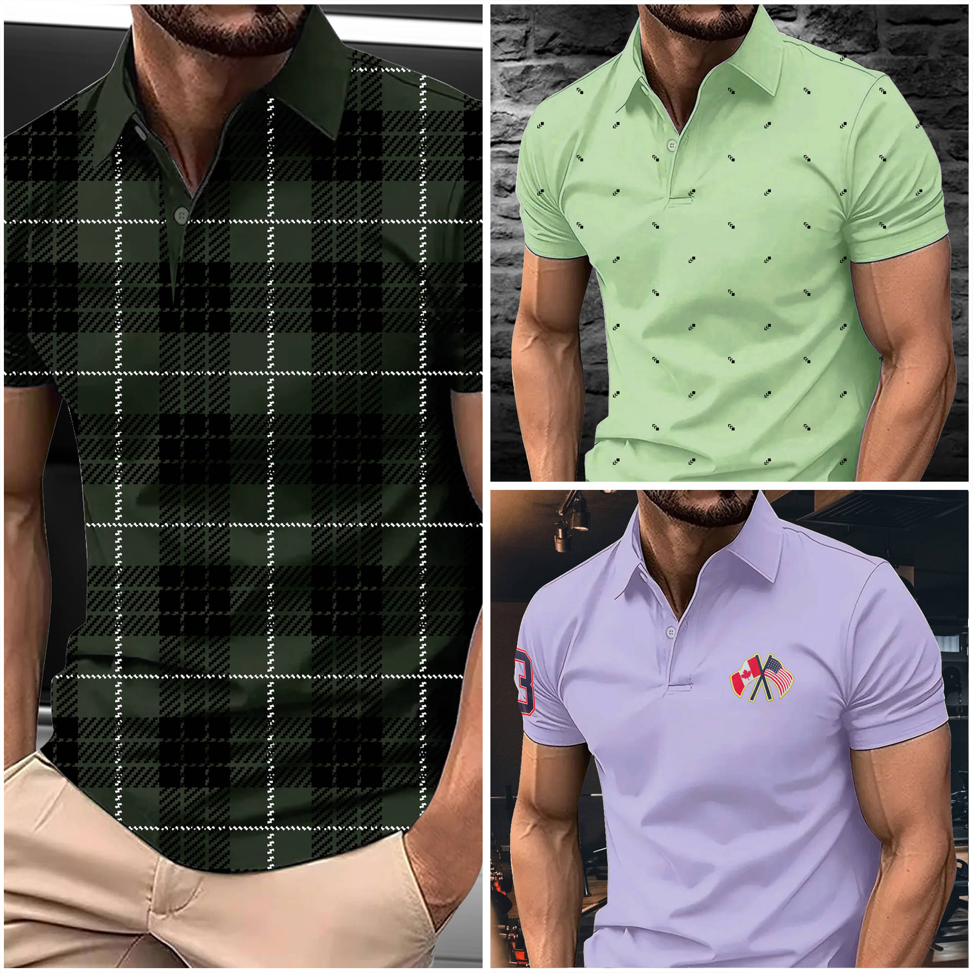 AIN6 Men Cotton Blend Regular Fit Printed Polo T Shirt ( Dark Green ) AIN6 Men Cotton Blend Regular Fit Printed Polo T Shirt ( Dark Green )