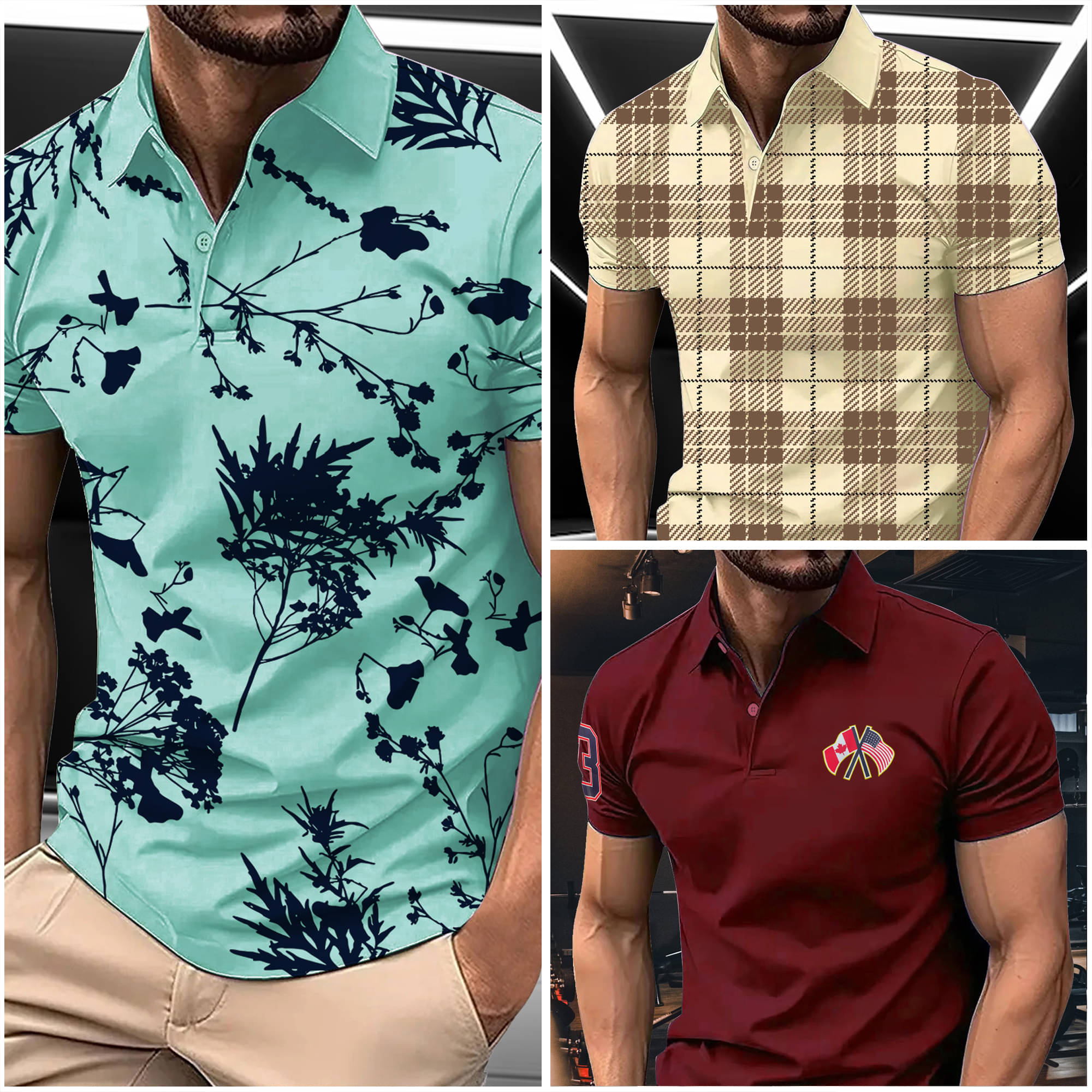 AIN6 Men Cotton Blend Regular Fit Printed Polo T Shirt ( Maroon )     			AIN6 Men Cotton Blend Regular Fit Printed Polo T Shirt ( Maroon )