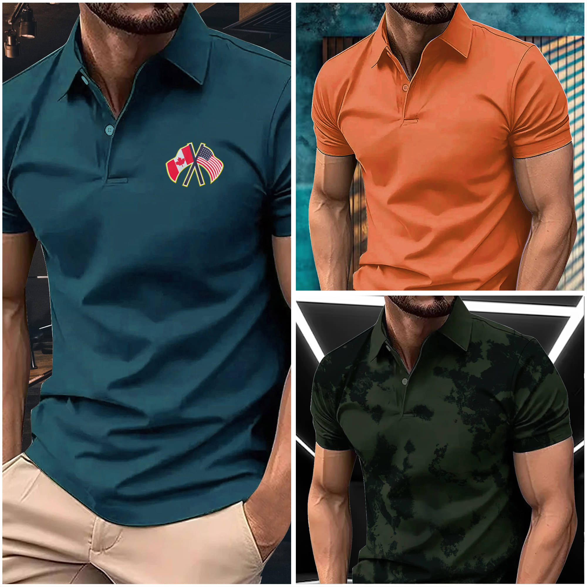 AIN6 Men Cotton Blend Regular Fit Printed Polo T Shirt ( Teal Blue ) AIN6 Men Cotton Blend Regular Fit Printed Polo T Shirt ( Teal Blue )