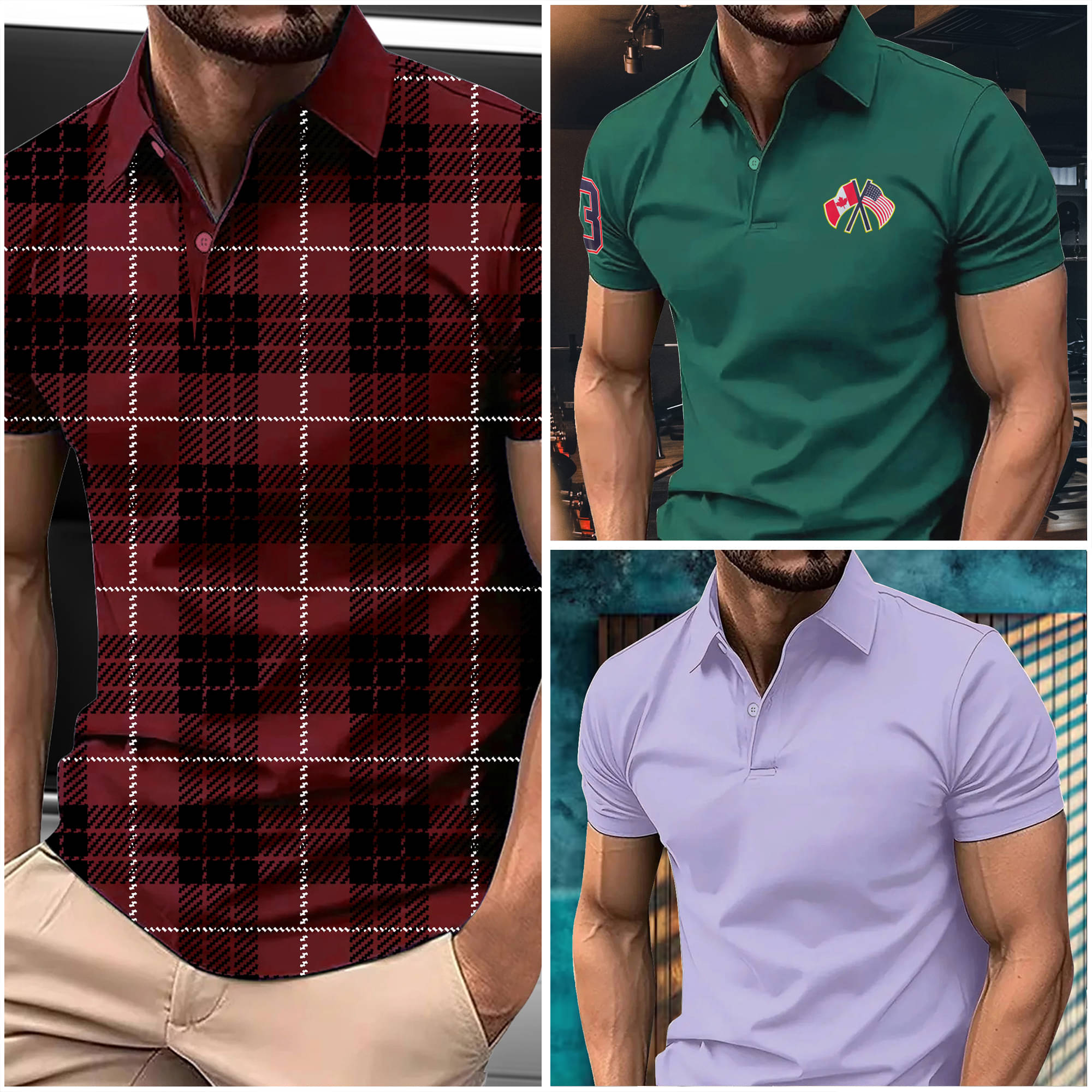 AIN6 Men Cotton Blend Regular Fit Printed Polo T Shirt ( Lavender ) AIN6 Men Cotton Blend Regular Fit Printed Polo T Shirt ( Lavender )