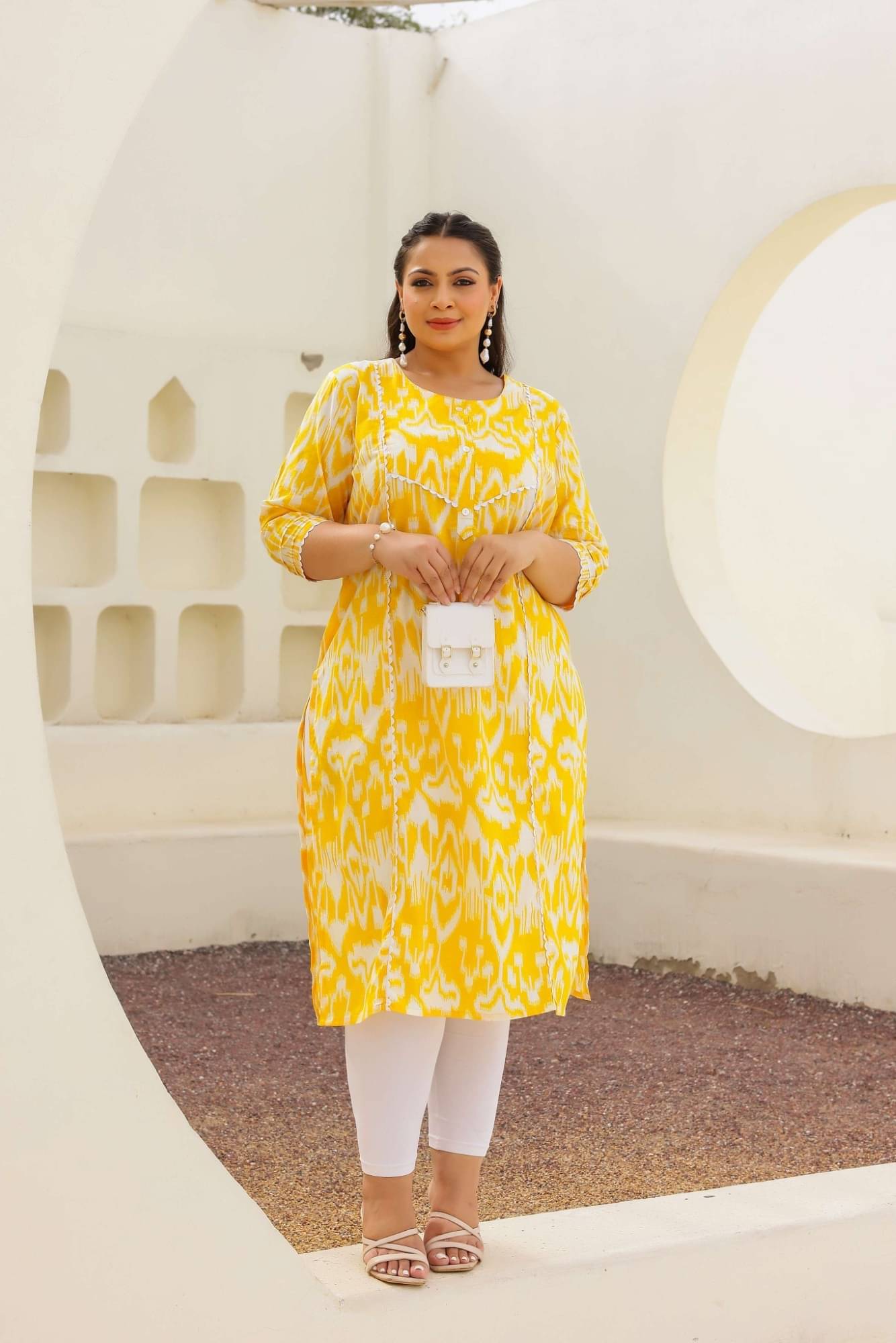 Flavia Creation Women Cotton Printed A-line Kurti ( Multicolor ) Flavia Creation Women Cotton Printed A-line Kurti ( Multicolor )