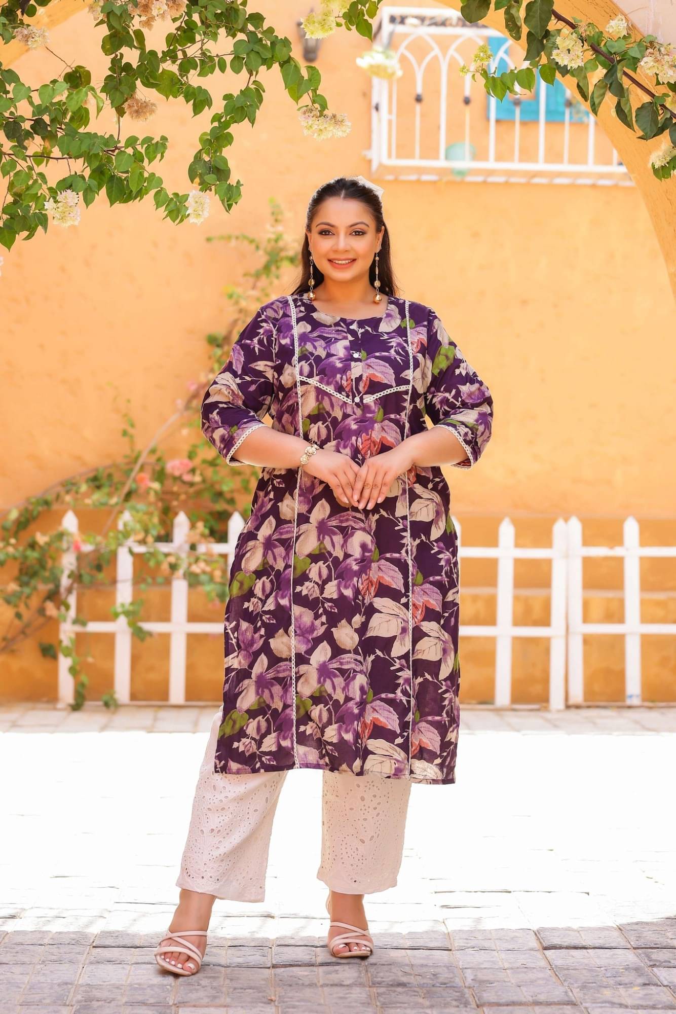Flavia Creation Women Cotton Printed A-line Kurti ( Multicolor ) Flavia Creation Women Cotton Printed A-line Kurti ( Multicolor )