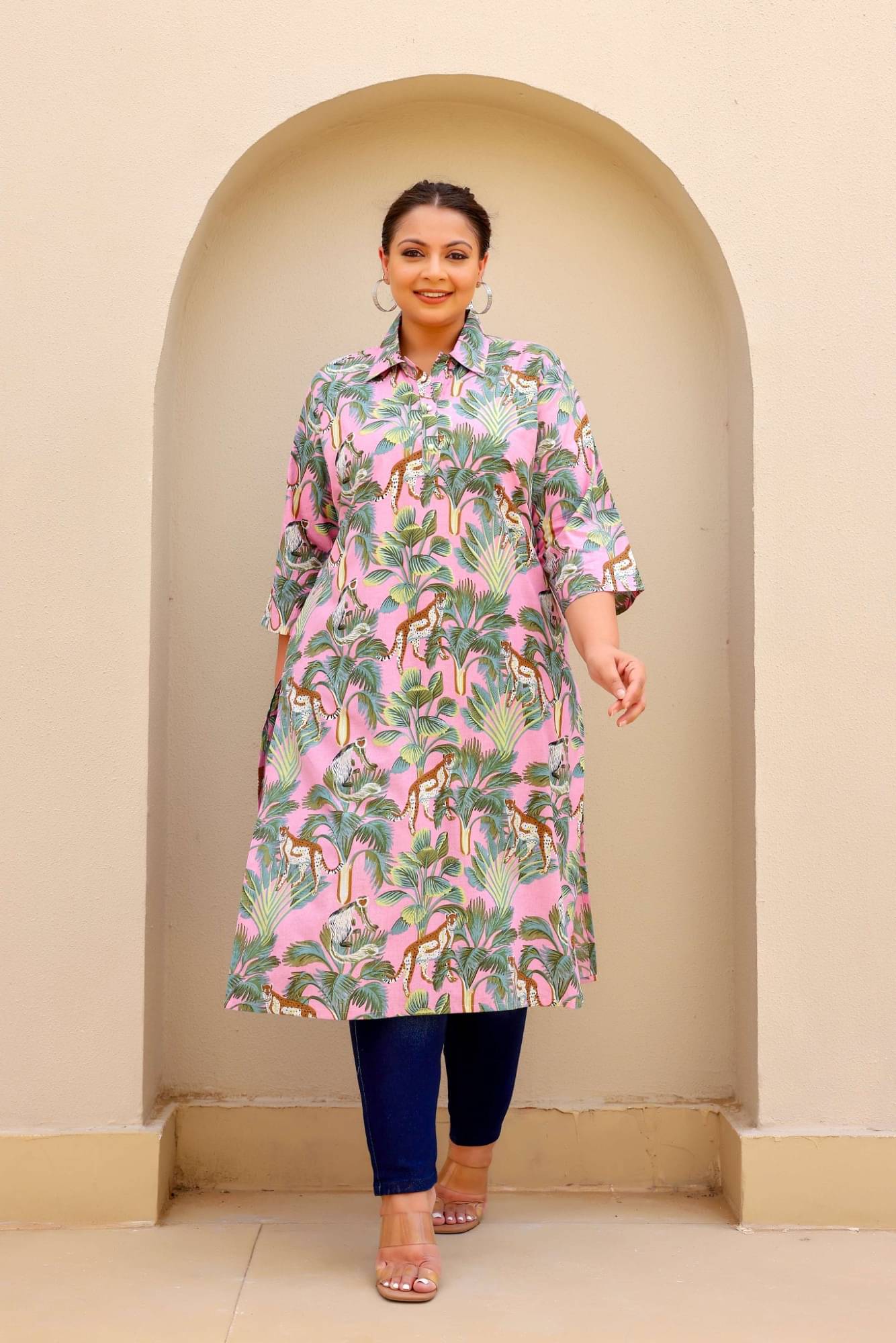 Flavia Creation Women Cotton Printed A-line Kurti ( Multicolor )     			Flavia Creation Women Cotton Printed A-line Kurti ( Multicolor )
