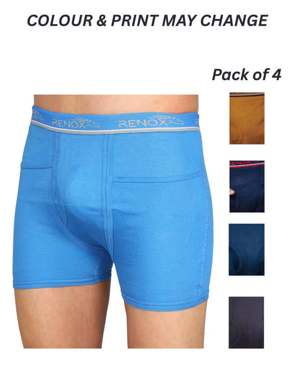 Renox Pack of 4 Cotton Trunks For Men's ( Multicolor ) Renox Pack of 4 Cotton Trunks For Men's ( Multicolor )