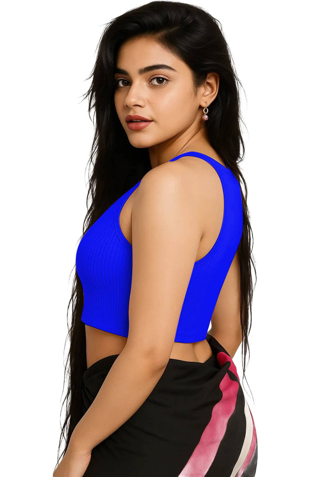     			SOHOT Blue Readymade without Pad Cotton Women's Blouse ( Pack of 1 )