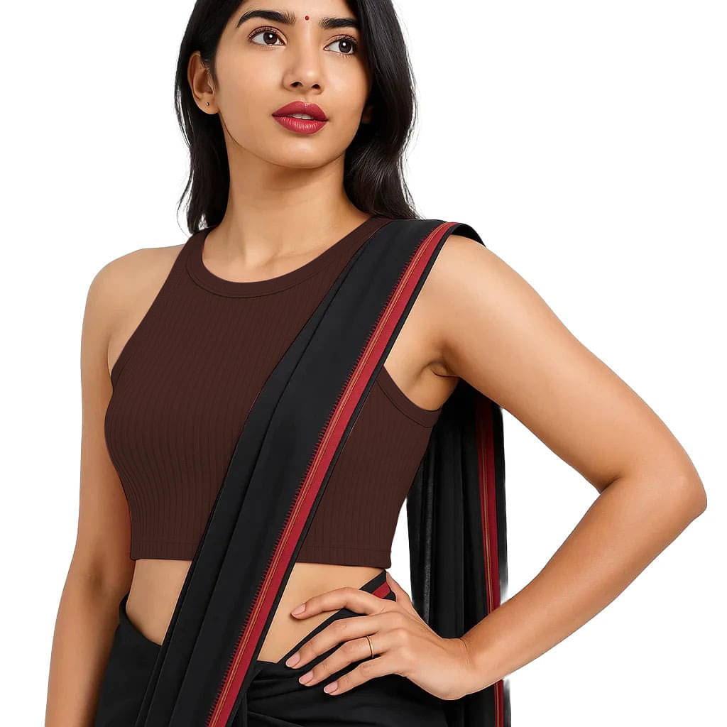 SOHOT Brown Readymade without Pad Cotton Women's Blouse ( Pack of 1 ) SOHOT Brown Readymade without Pad Cotton Women's Blouse ( Pack of 1 )