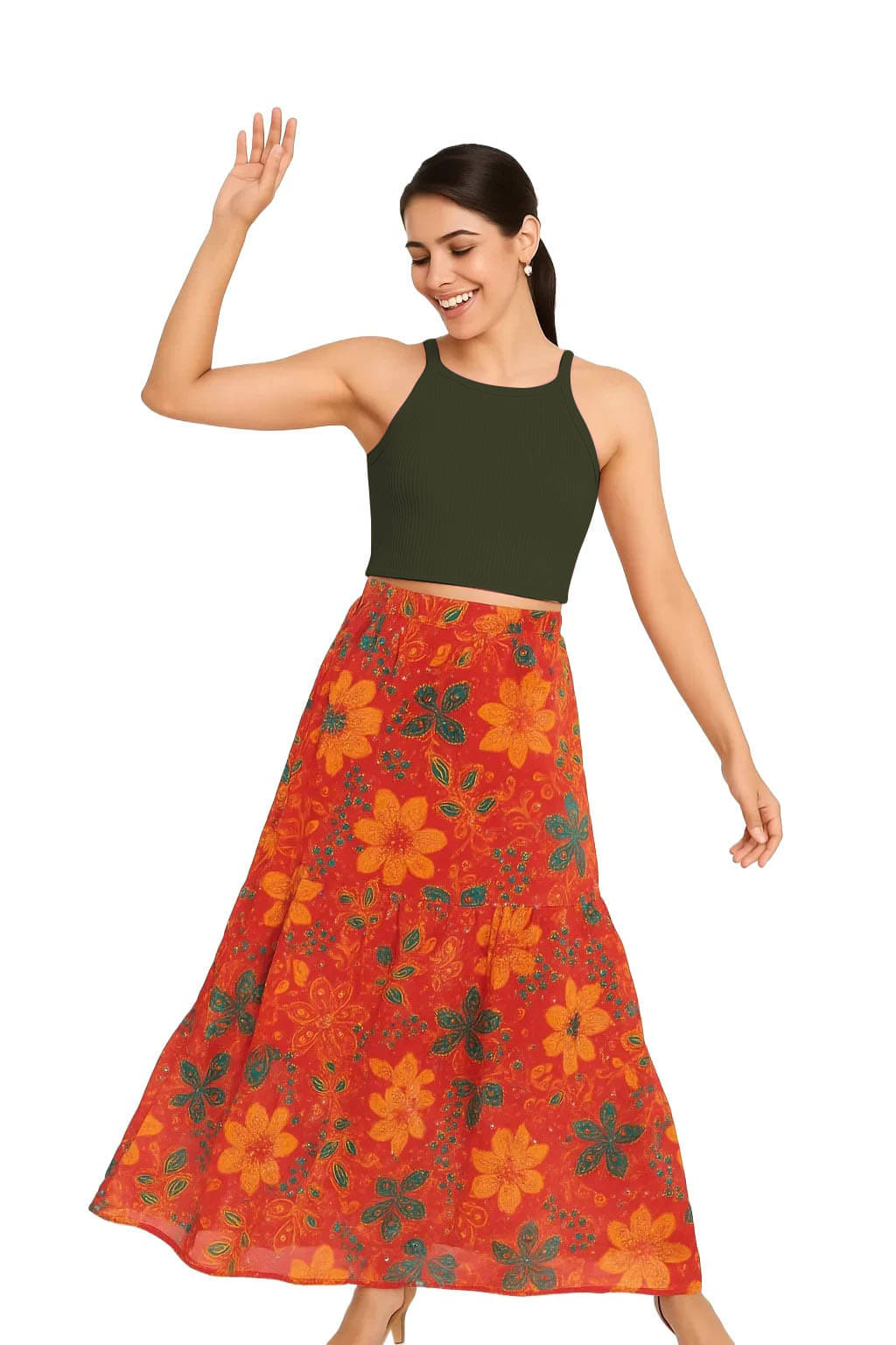     			SOHOT Green Readymade without Pad Cotton Women's Blouse ( Pack of 1 )